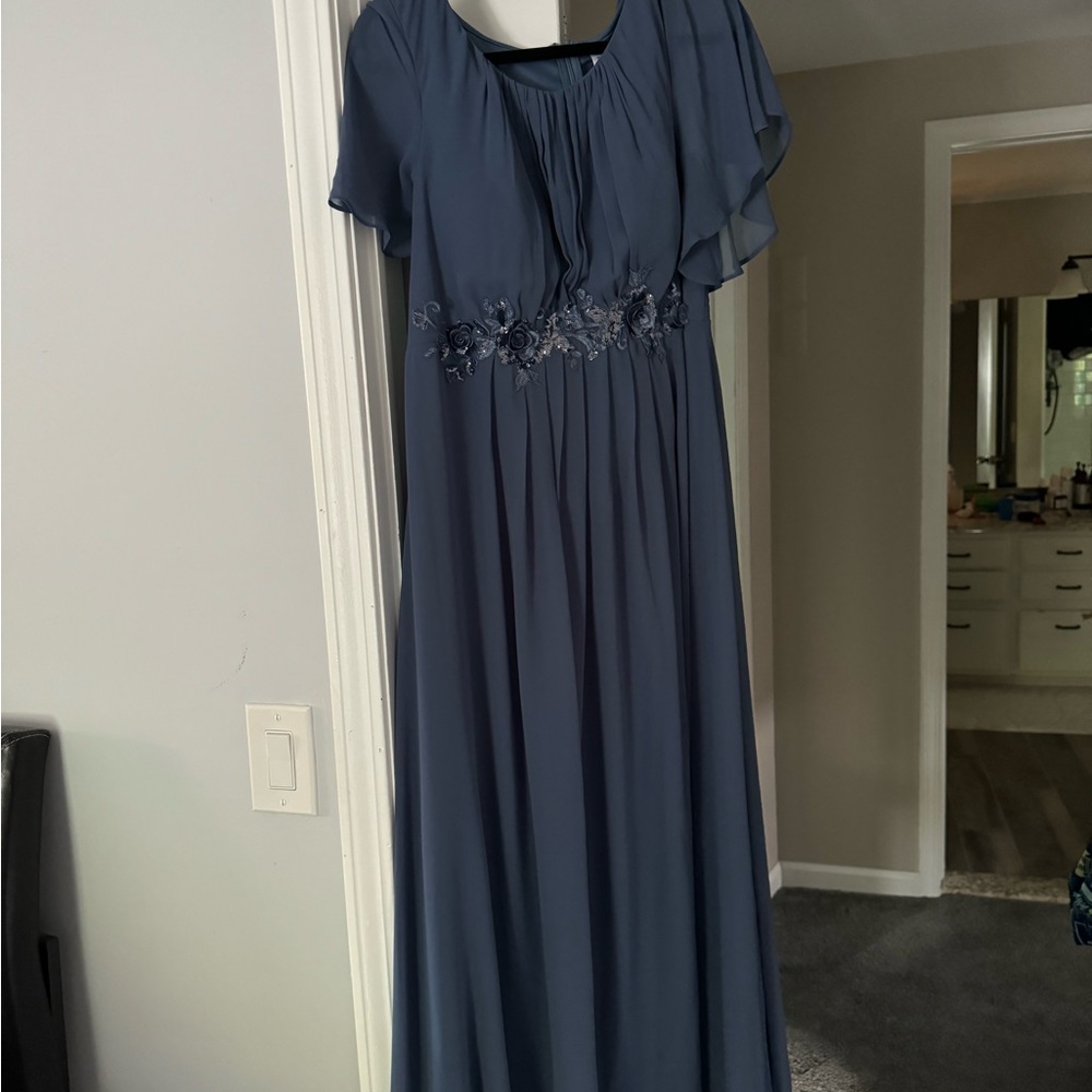 Dusty Blue Size 14 Bridesmaid Dress